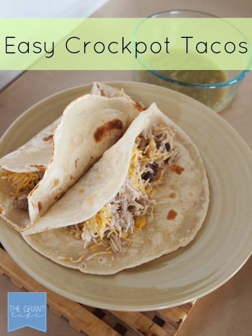 Easy crockpot tacos perfect for any weekday meal via thegrantlife.com