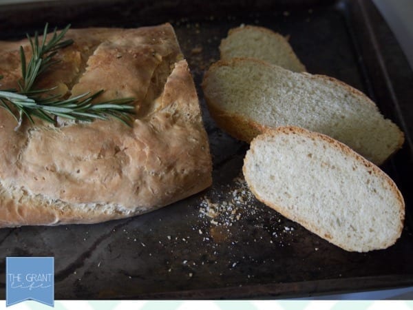 homemade rosemary and sea salt french bread