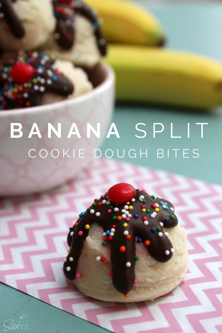 Banana Split Cookie Dough Bites