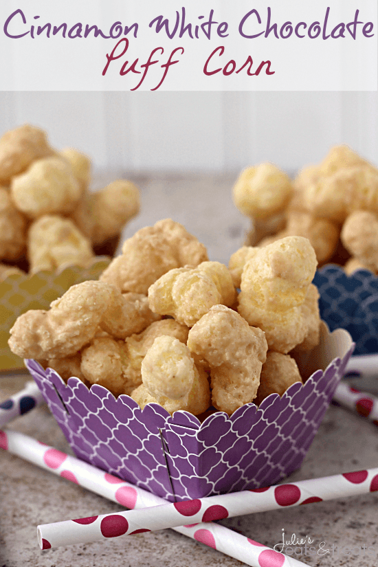 Cinnamon White Chocolate Puff Corn - Perfectly Sweet & Salty Melt-in-Your-Mouth Snack!