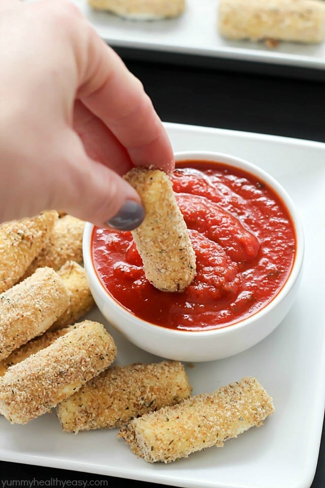 These Baked Mozzarella Sticks are perfect to serve your kiddos after a long day at school!