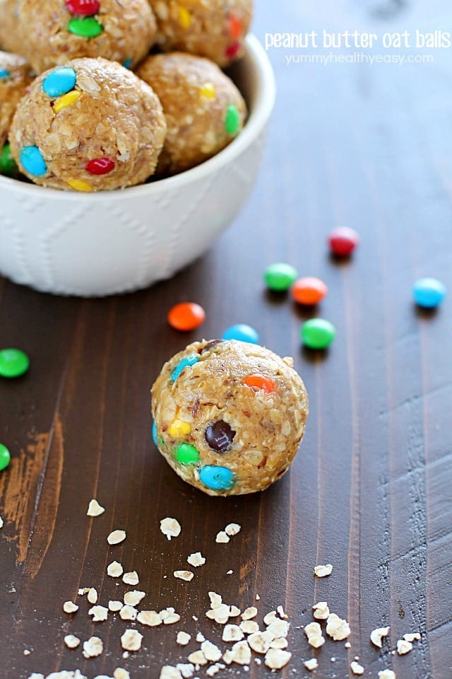 Super easy Peanut Butter Oat Balls! Fast and delicious!